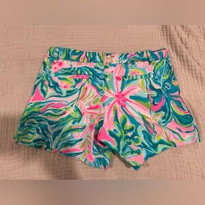 Lilly Pulitzer Pink and Green High Waist Shorts